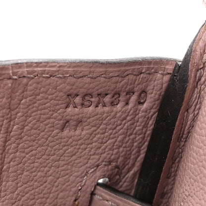 Hermes Veau Tadelakt Birkin 30 Glycine 7 of 11