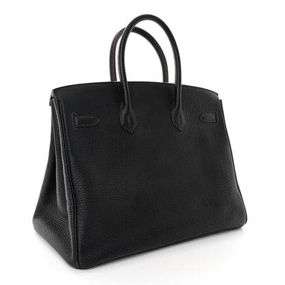 Hermes Fjord Barenia Crinoline Club Birkin 35 Bleu Indigo 3 of 13
