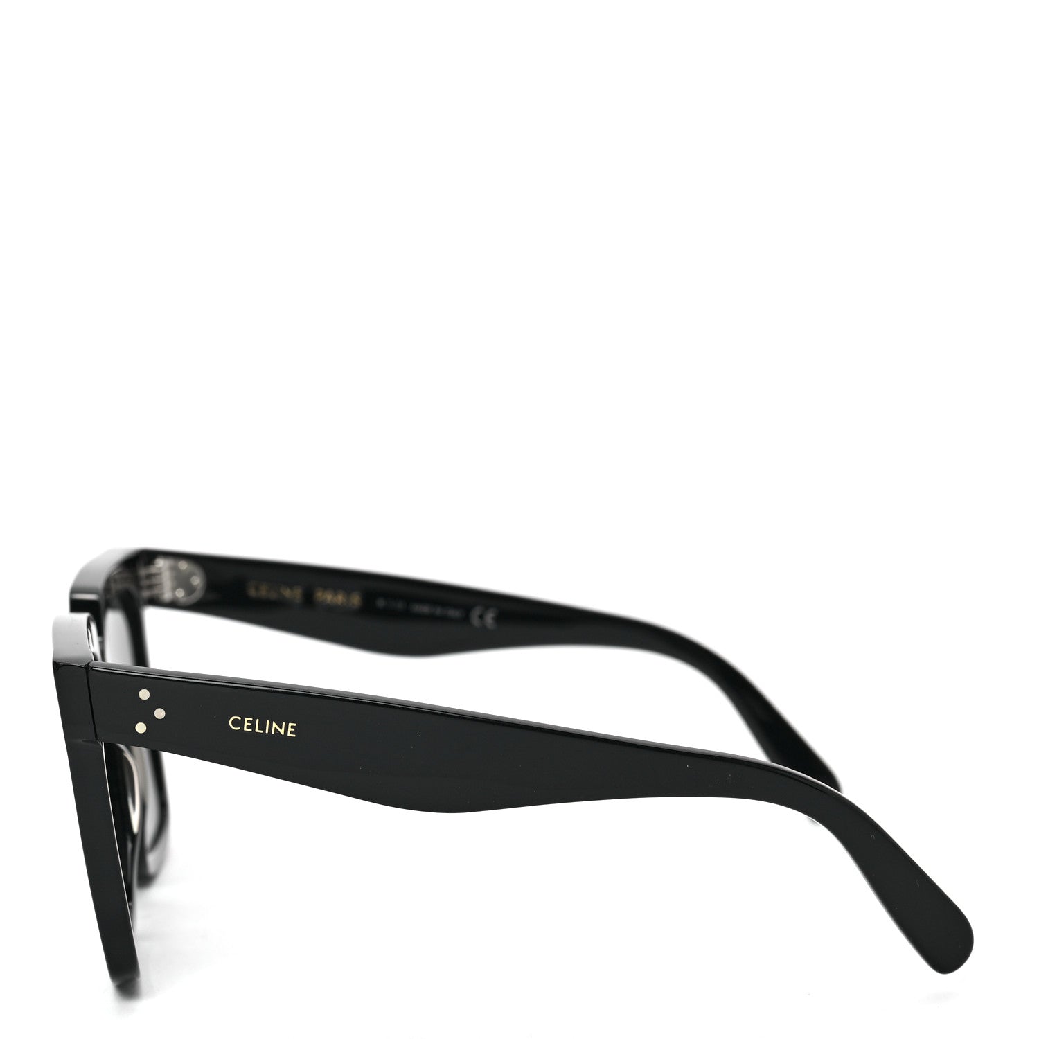 Celine Acetate Polarized Oversized Sunglasses CL4055IN Black 3 of 6