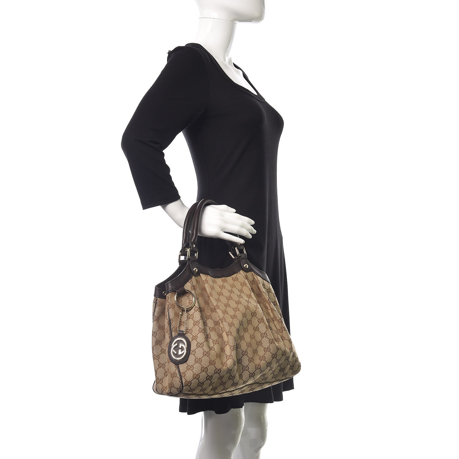 Gucci Monogram Medium Sukey Tote Dark Brown 2 of 11
