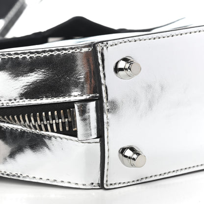 Alexander Wang Metallic Calfskin Rabbit Fur Devere Top Handle Bag Silver 8 of 9