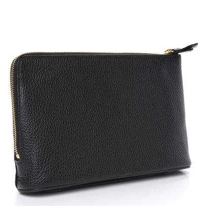 Gucci Calfskin GG Marmont Zip Pouch Black 2 of 7