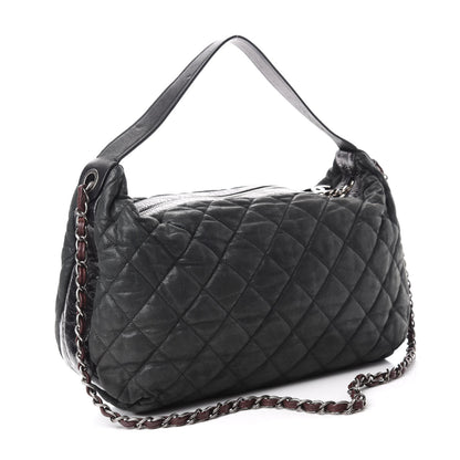 Chanel Iridescent Calfskin Quilted Coco Daily Dark Grey 3 of 11