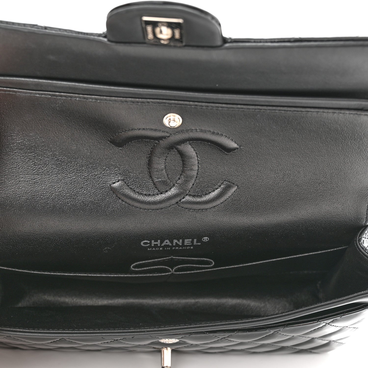 Chanel Patent Quilted Medium Double Flap Black 5 of 10