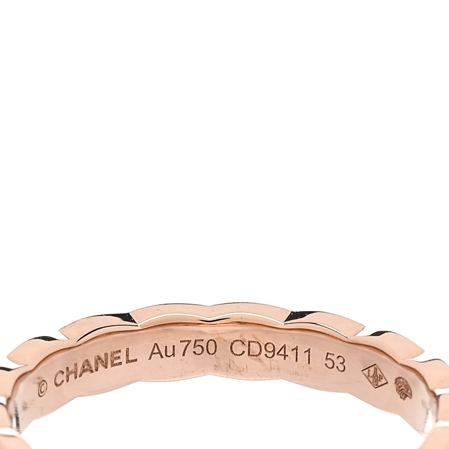 Chanel 18K Beige Gold Mini Coco Crush Ring 53 6.25 4 of 5