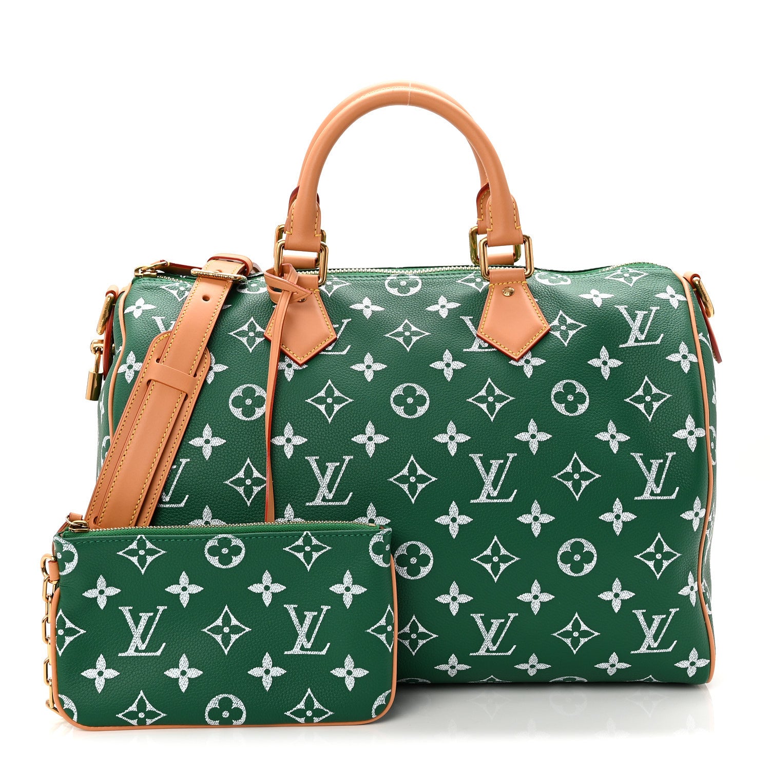 Louis Vuitton Calfskin Monogram Speedy P9 Bandouliere 40 Green 2 of 12