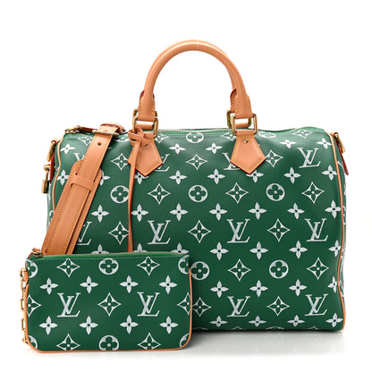 Louis Vuitton Calfskin Monogram Speedy P9 Bandouliere 40 Green 2 of 12