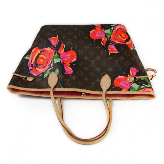 Louis Vuitton Monogram Roses Neverfull MM 4 of 12