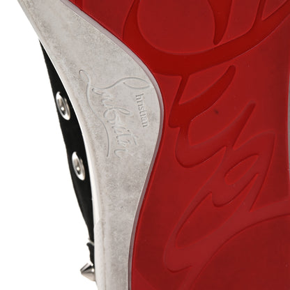 Christian Louboutin Suede Womens Louis Junior Spikes Flat Sneakers 35 Black 7 of 9