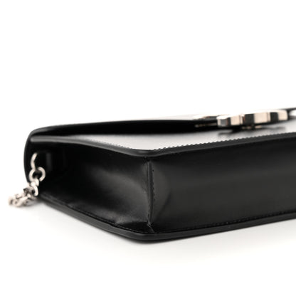 Celine Shiny Calfskin Triomphe Margo Wallet on Chain Black 9 of 11