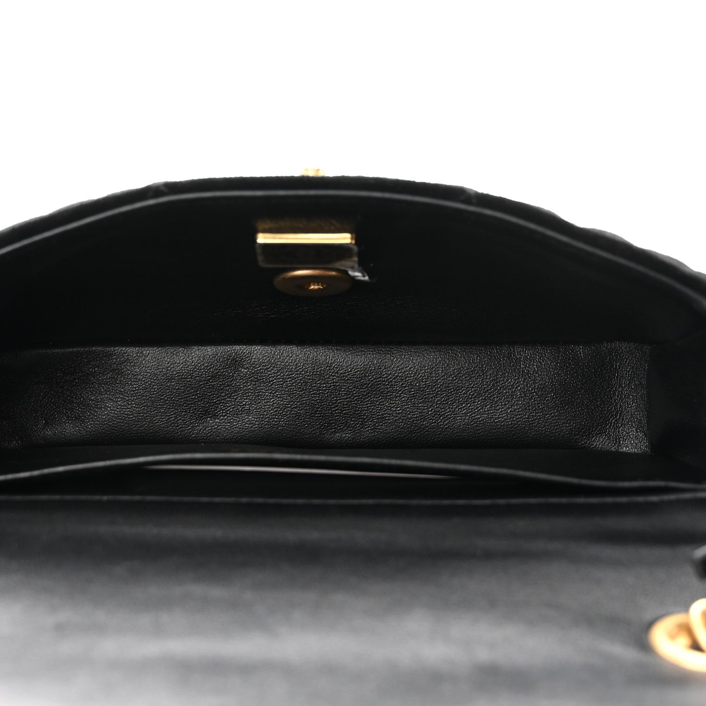 Velvet Pearl Mini Flap Bag Black
