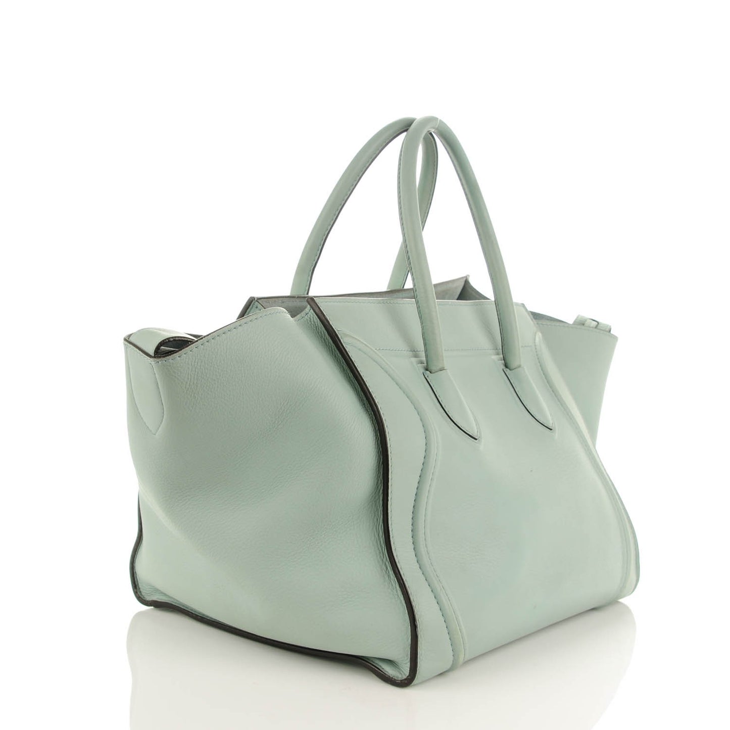 Supple Calfskin Medium Phantom Luggage Glacier