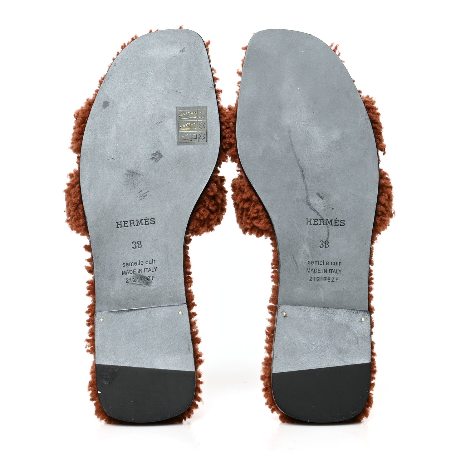 Woolskin Oran Sandals 38 Cognac