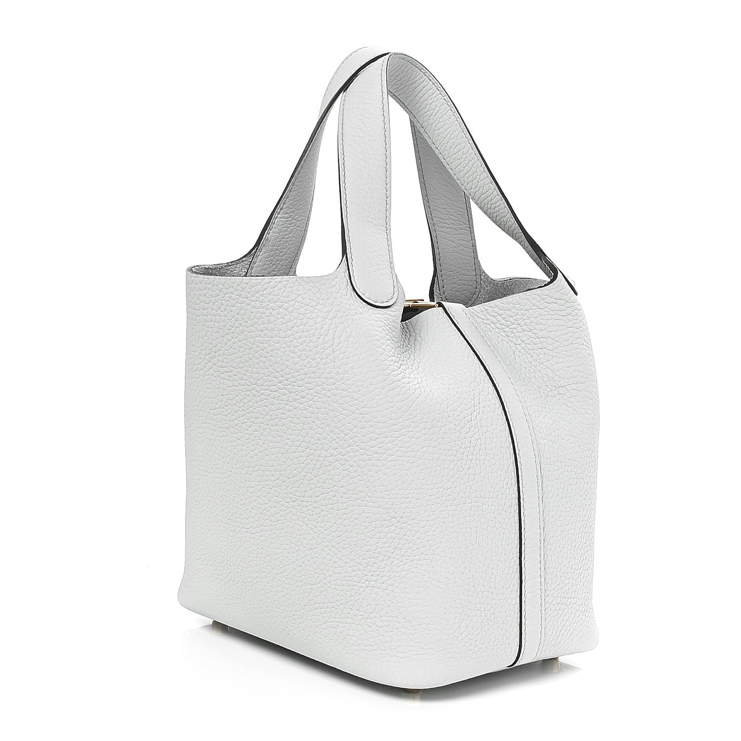 Hermes Taurillon Clemence Picotin Lock 18 PM Bleu Pale 2 of 11