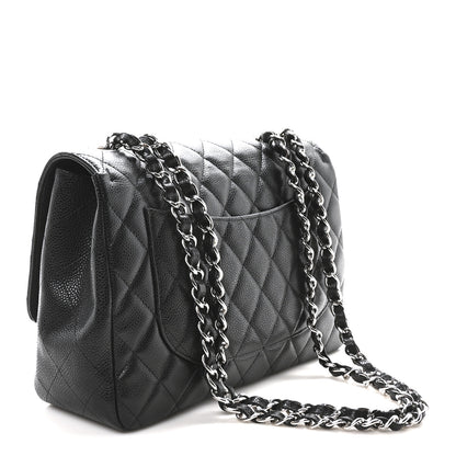 Chanel Caviar Quilted Jumbo Single Flap Black 3 of 10