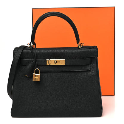 Hermes Togo Kelly Retourne 28 Black 11 of 11