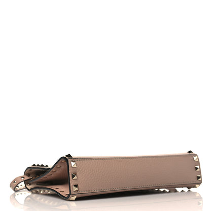 Valentino Garavani Pebbled Calfskin Medium Rockstud Flip Lock Crossbody Bag Poudre 4 of 8