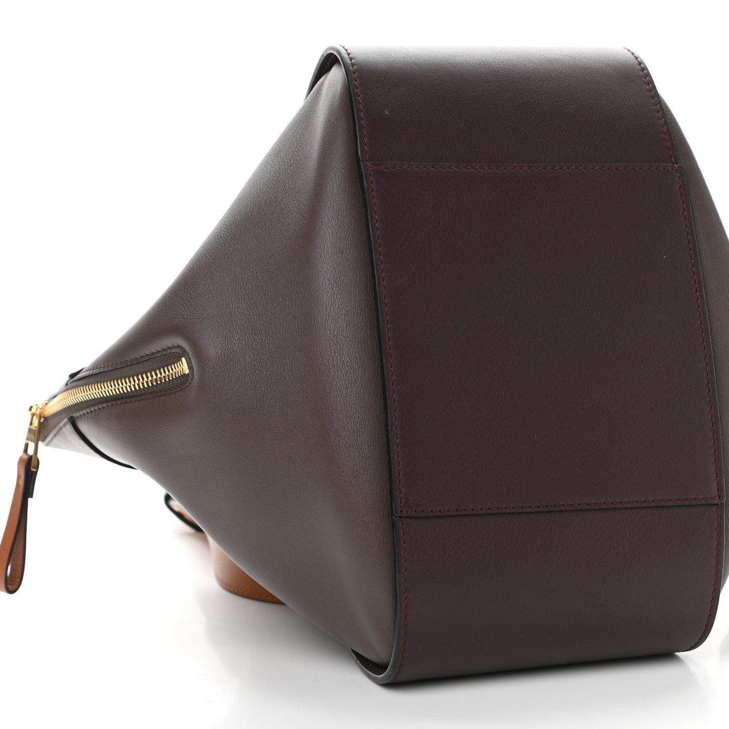 Calfskin Small Hammock Shoulder Bag Oxblood Tan
