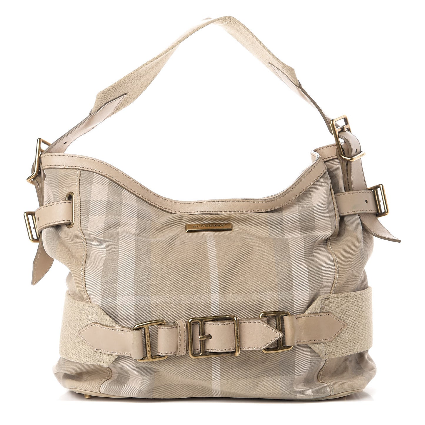 Canvas House Check Small Parsons Hobo Light Beige