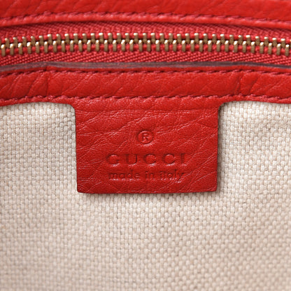 Gucci Pebbled Calfskin Small Soho Top Handle Bag Red 6 of 9