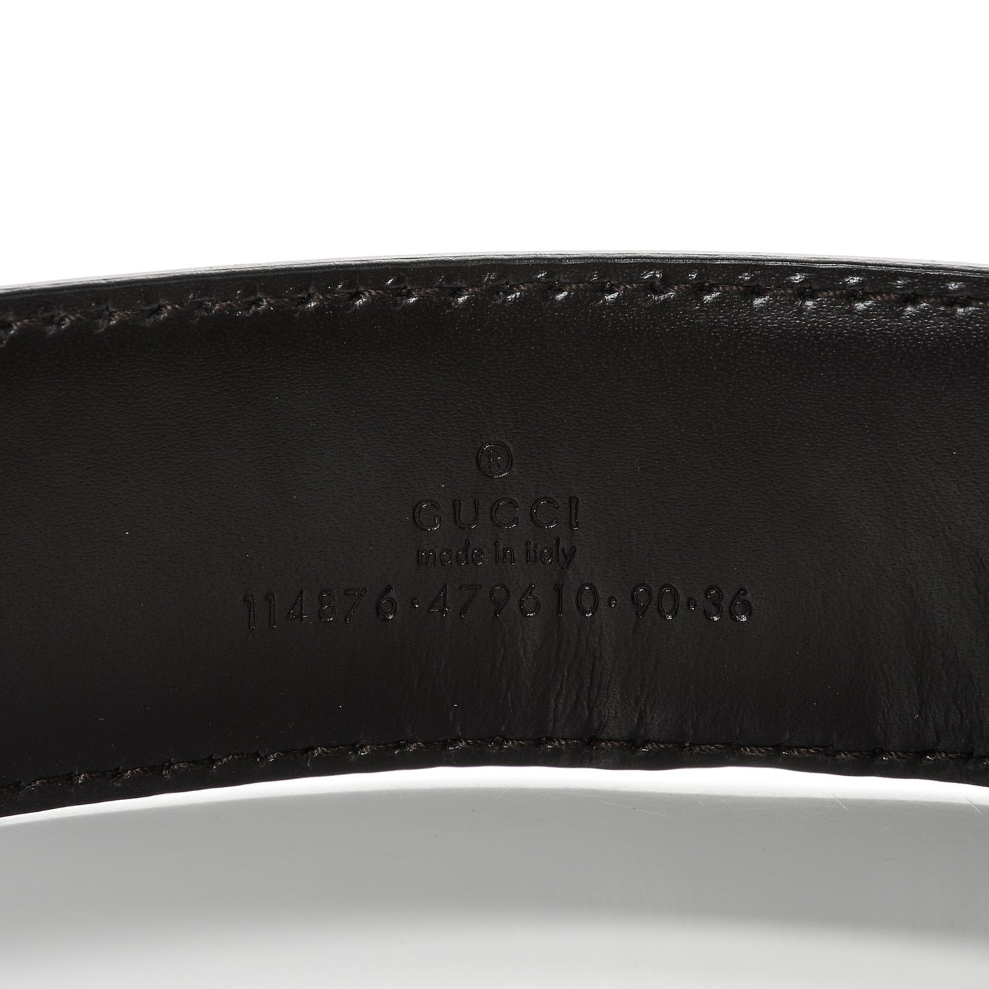 Guccissima Interlocking G 40mm Belt 90 36 Dark Brown