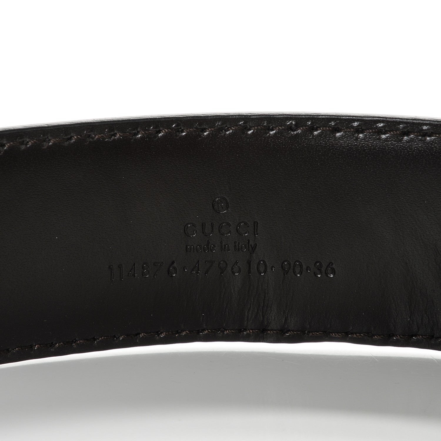 Gucci Guccissima Interlocking G 40mm Belt 90 36 Dark Brown 6 of 6