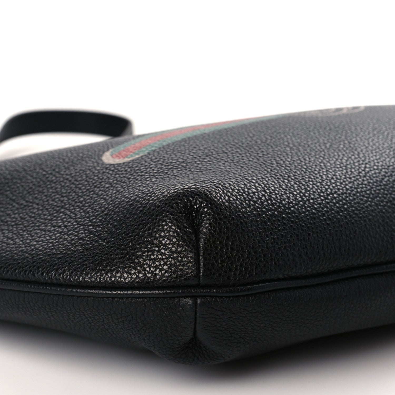 Gucci Grained Calfskin Logo Half Moon Hobo Black 8 of 9
