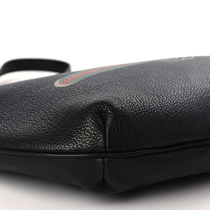 Gucci Grained Calfskin Logo Half Moon Hobo Black 8 of 9