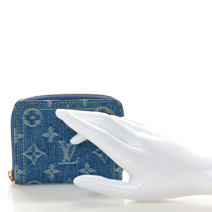 Louis Vuitton Denim Monogram New LV Remix Lou Wallet Blue 2 of 7