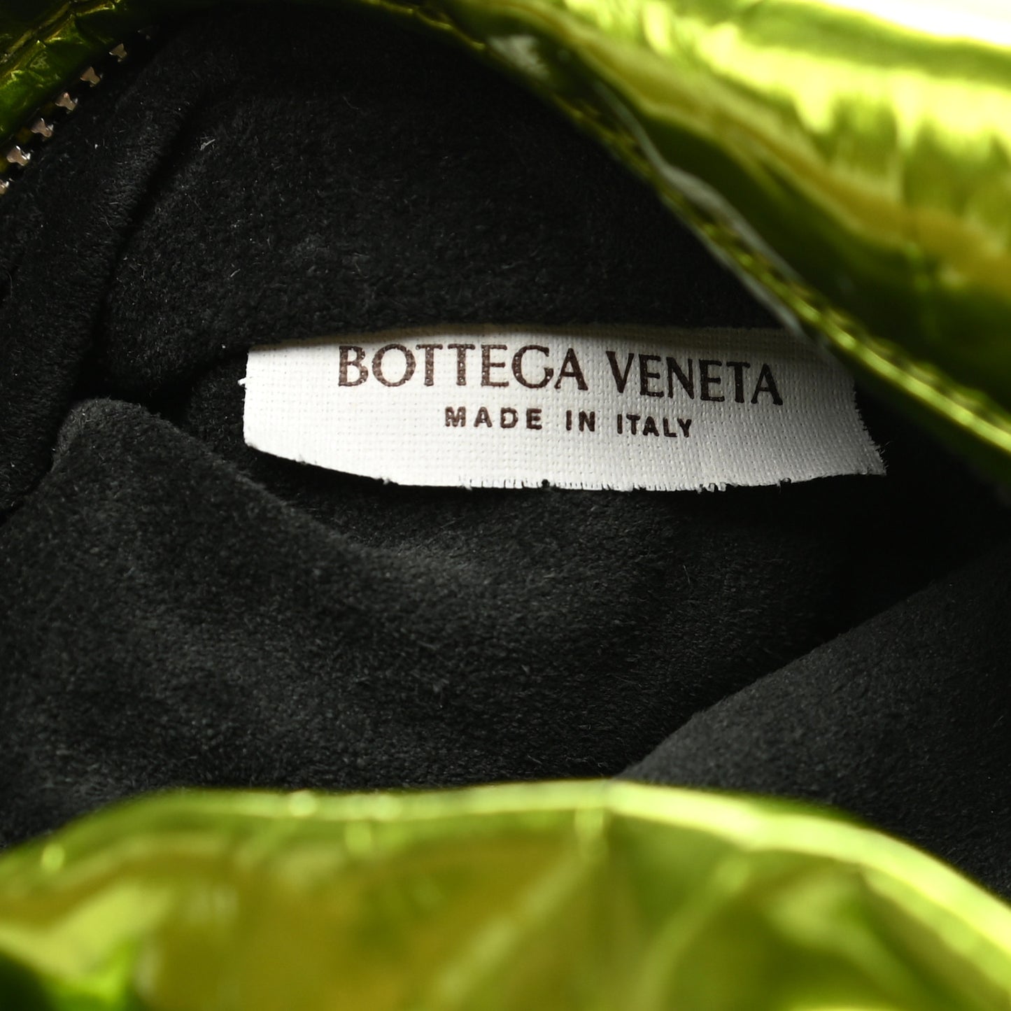 Metallic Crushed Calfskin Mini Jodie Chlorophyll