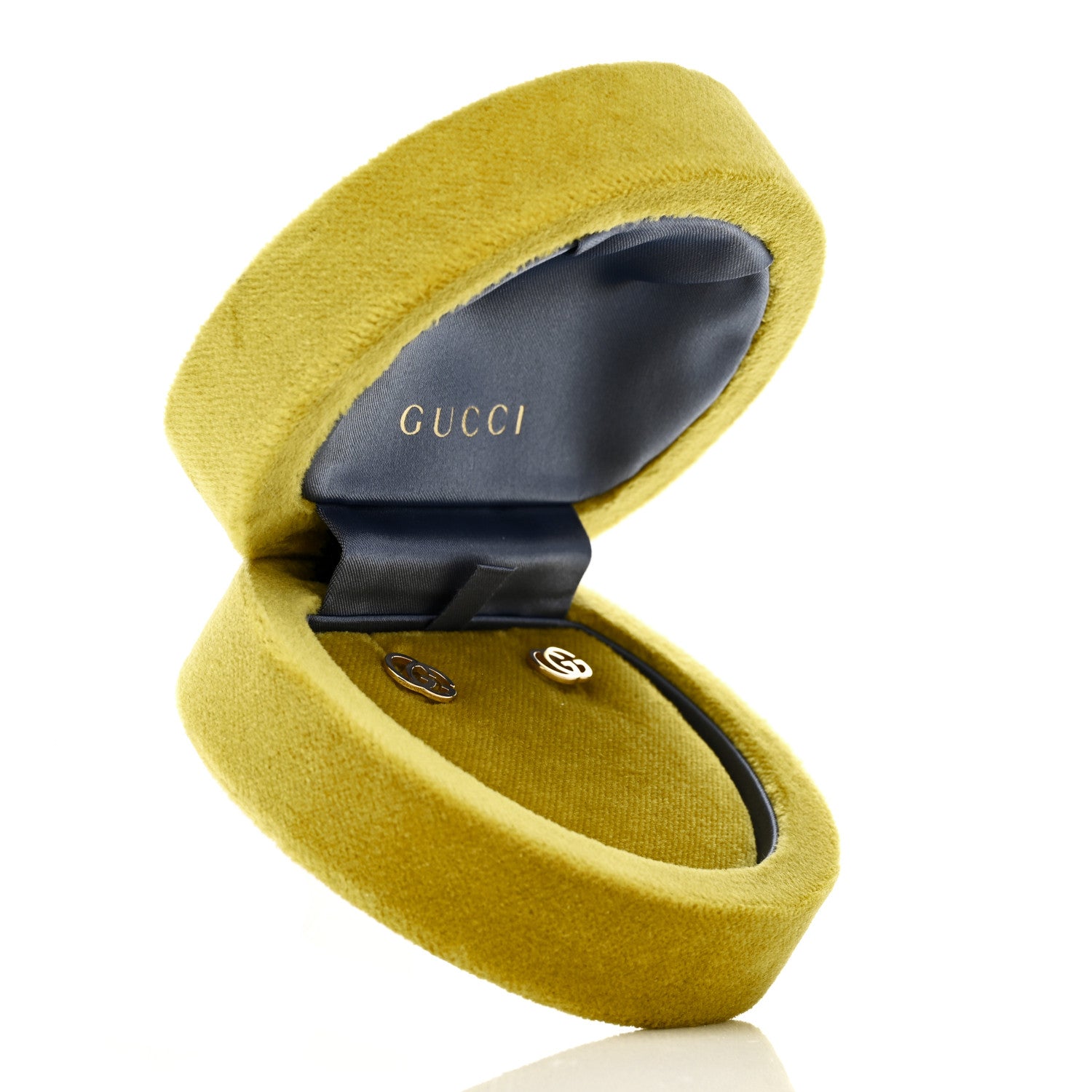 Gucci 18K Yellow Gold Running G Stud Earrings 5 of 5
