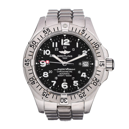 Breitling Stainless Steel 40mm Chronometre Super Ocean Automatic Watch Black A17360 1 of 6