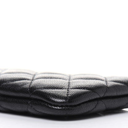 Chanel Caviar Quilted Small Cosmetic Case Black 9 of 11