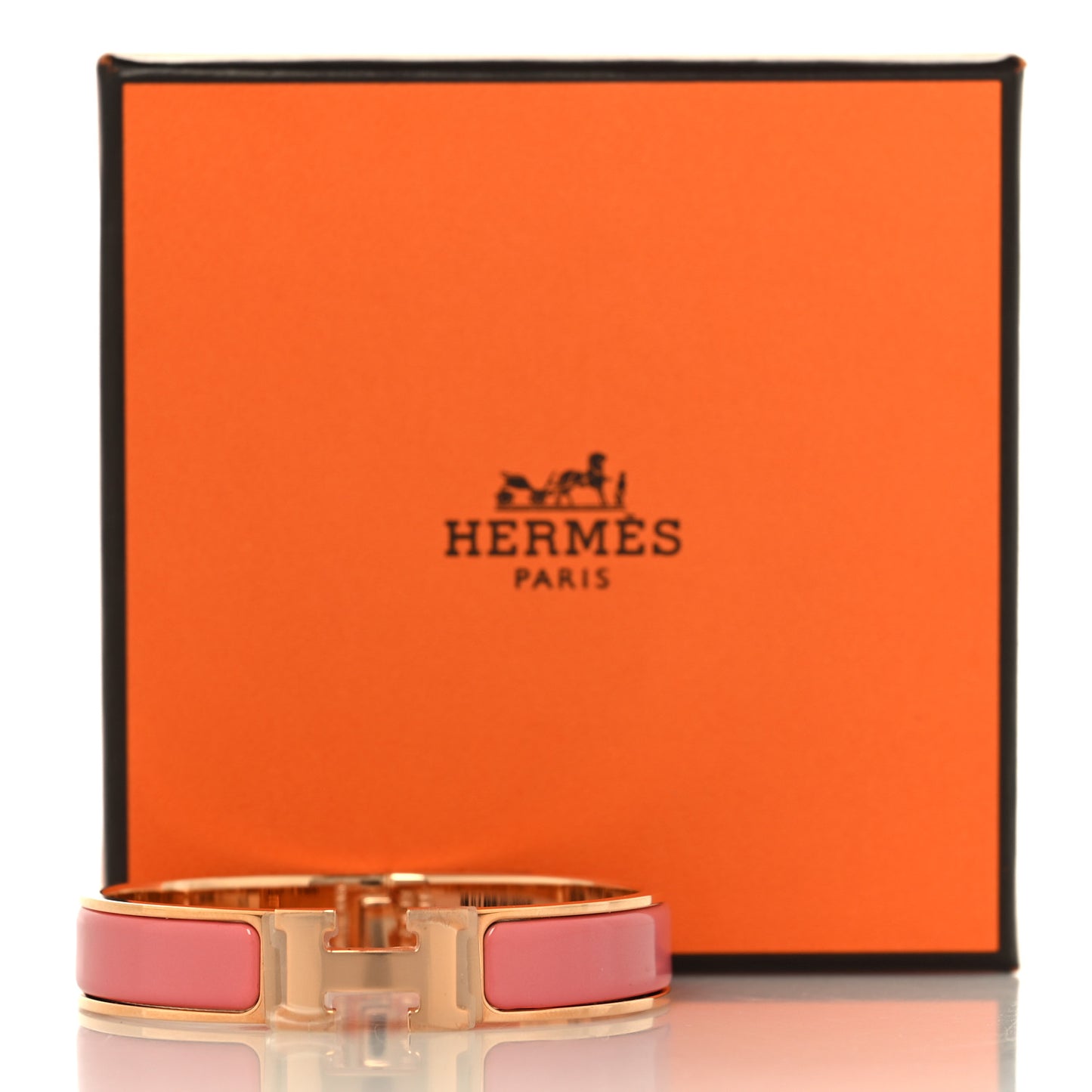 Enamel Narrow Clic Clac H Bracelet PM Papaye