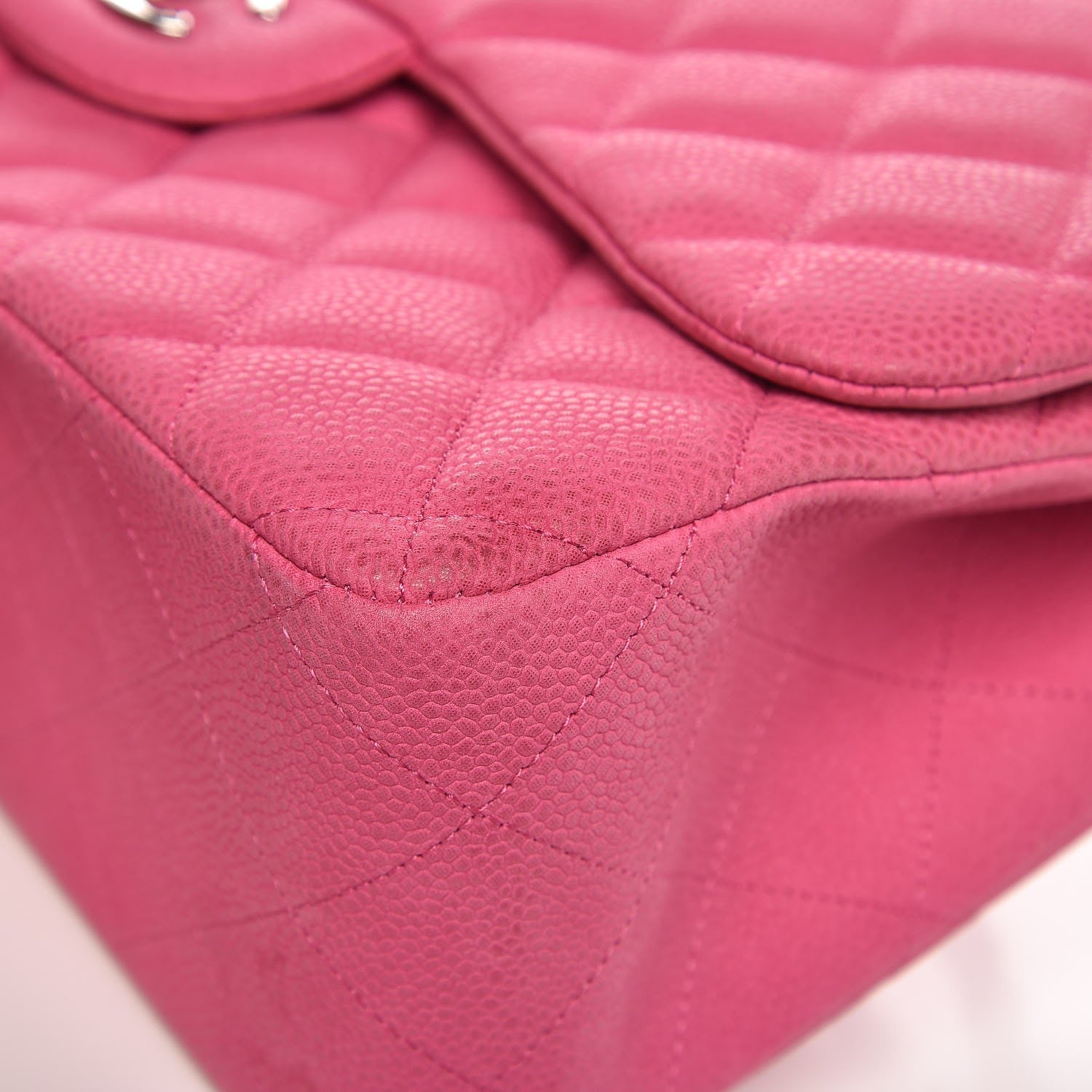 Chanel Iridescent Caviar Quilted Jumbo Double Flap Pink 10 of 29