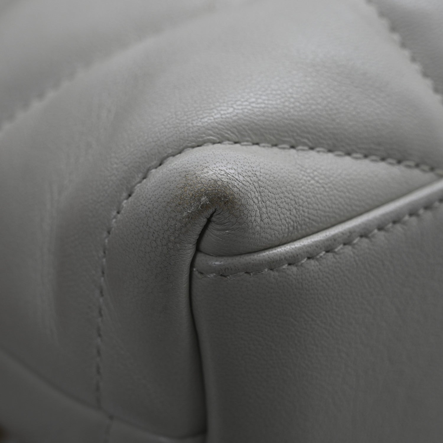 Saint Laurent Lambskin Quilted Toy Loulou Puffer Monogram Chain Satchel Crema Soft 14 of 17