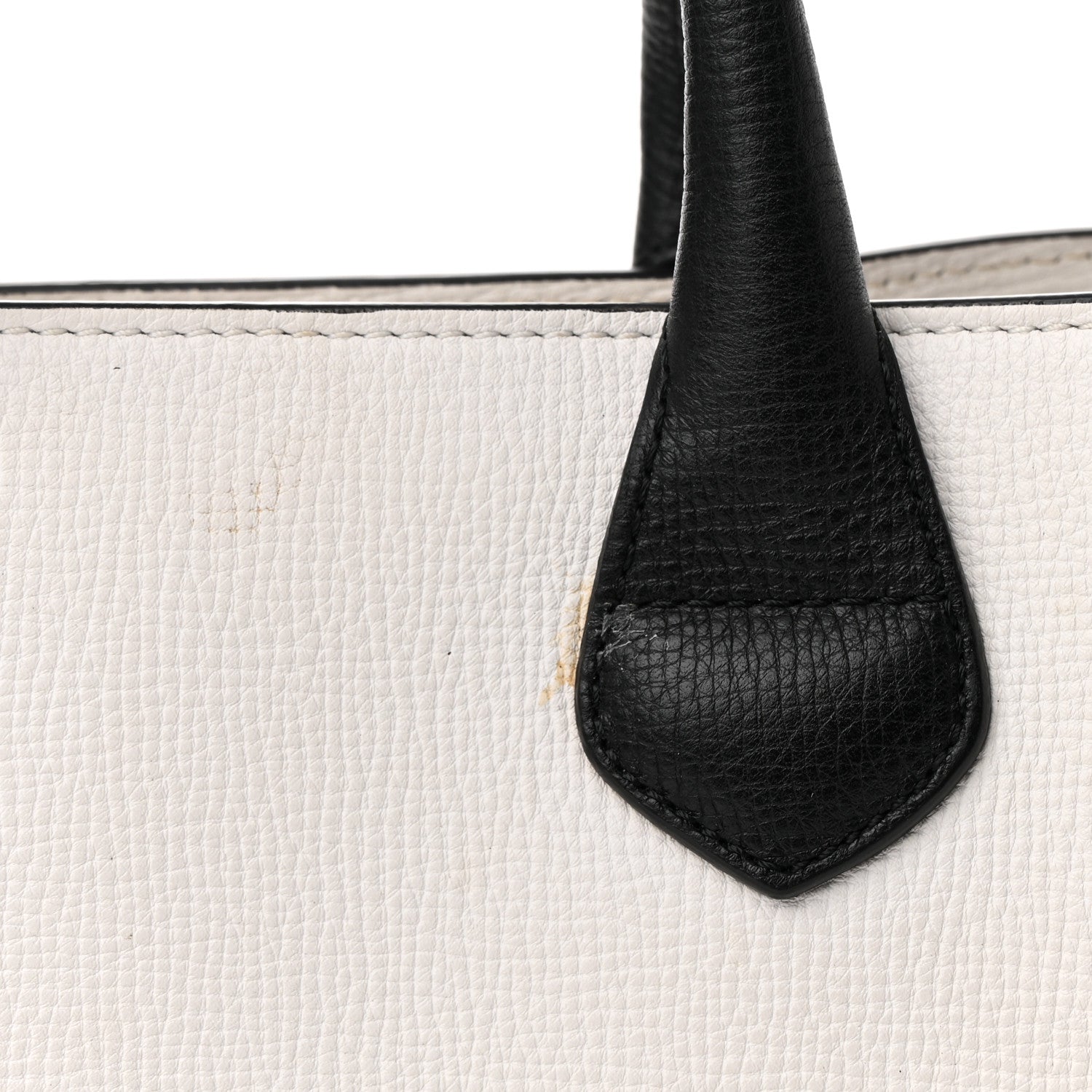 Burberry Derby Calfskin House Check Medium Bi-Color Banner Tote Natural Black 11 of 15
