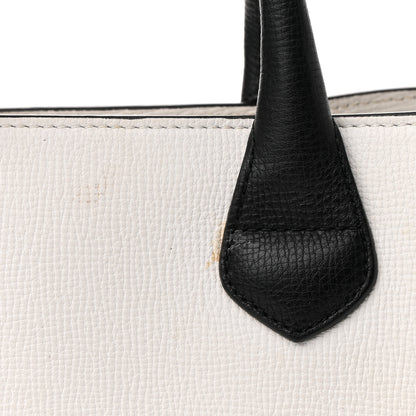 Burberry Derby Calfskin House Check Medium Bi-Color Banner Tote Natural Black 11 of 15