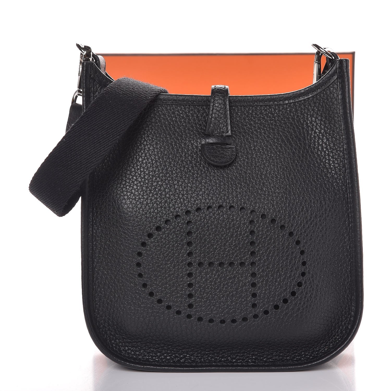 Hermes Taurillon Clemence Evelyne TPM Black 8 of 8
