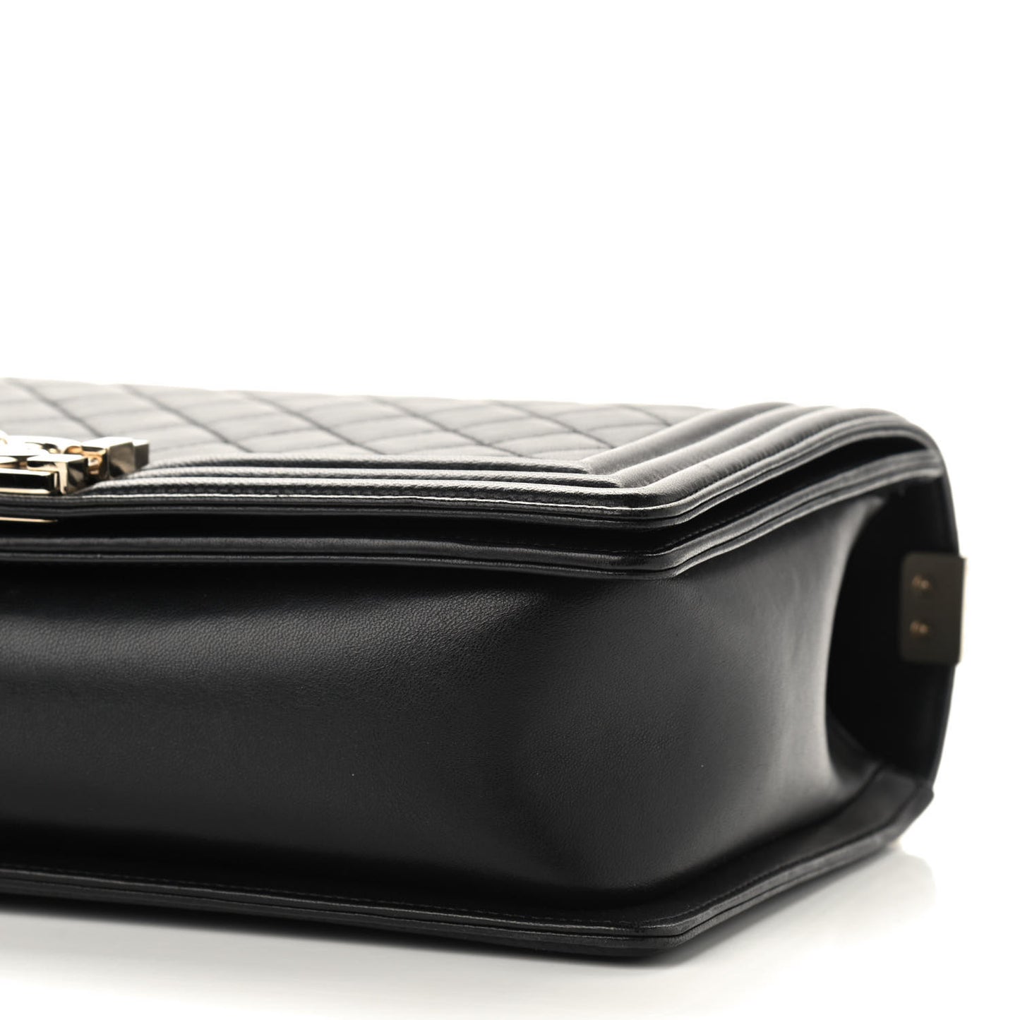 Lambskin Quilted New Medium Boy Flap Black