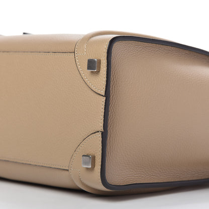 Celine Drummed Calfskin Micro Luggage Dune 7 of 9