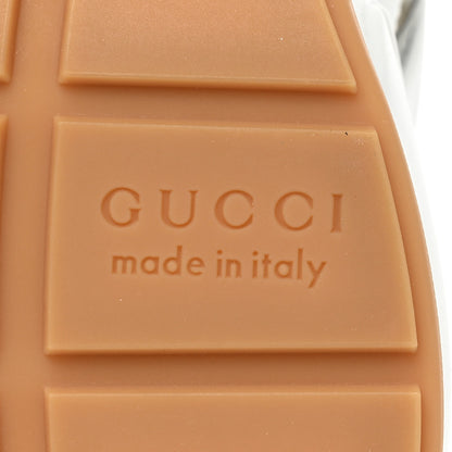 Gucci Demetra Web Mens Rhyton Cut Out Sneakers 9.5 Great White Grey 7 of 13