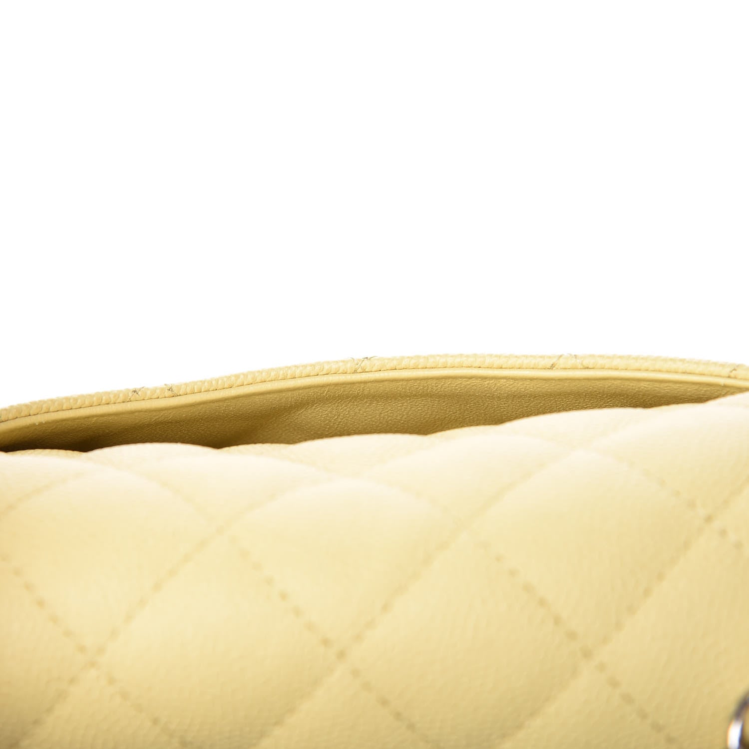 Chanel Caviar Quilted Mini Rectangular Flap Light Yellow 11 of 12