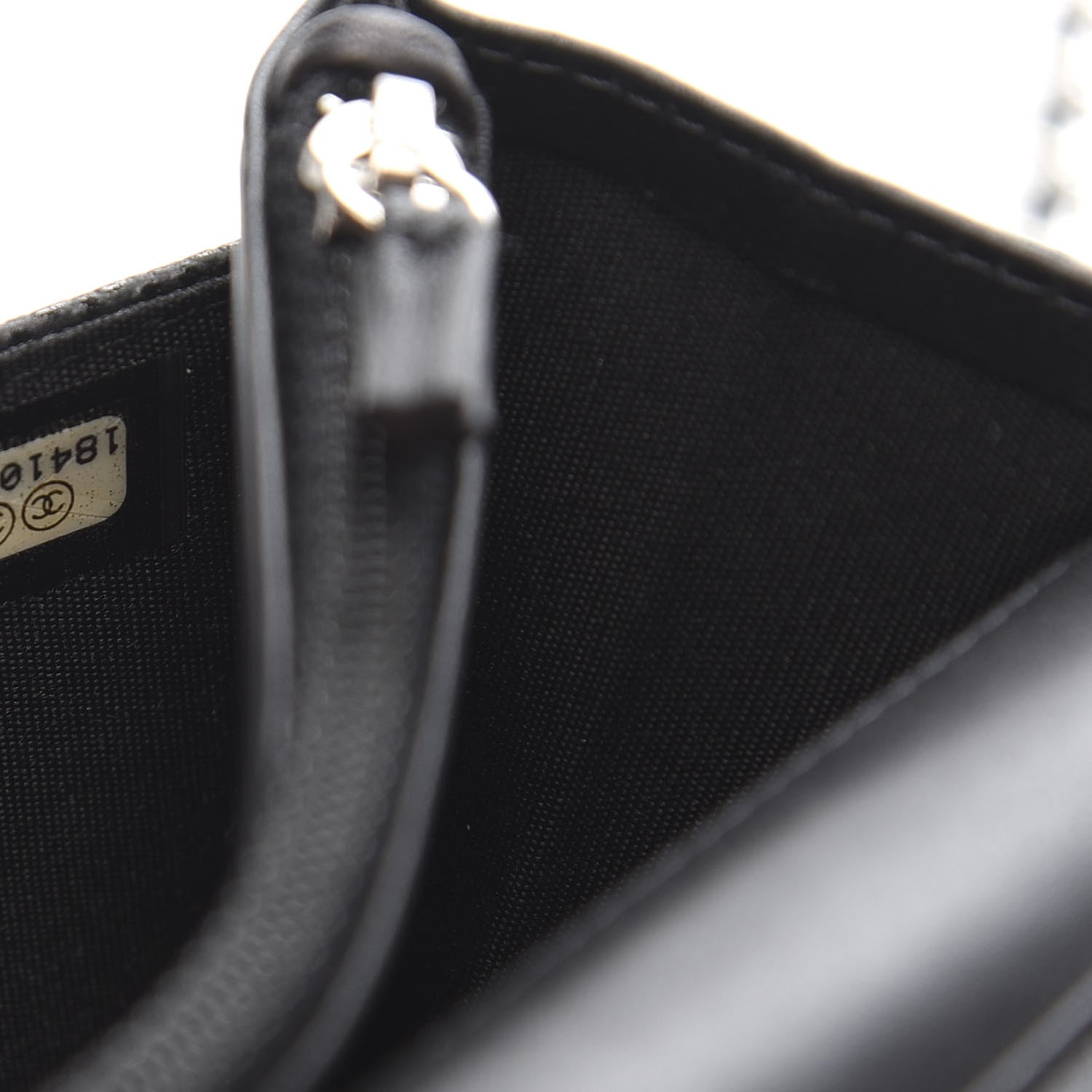 Chanel Caviar Timeless CC Wallet On Chain WOC Black 8 of 12