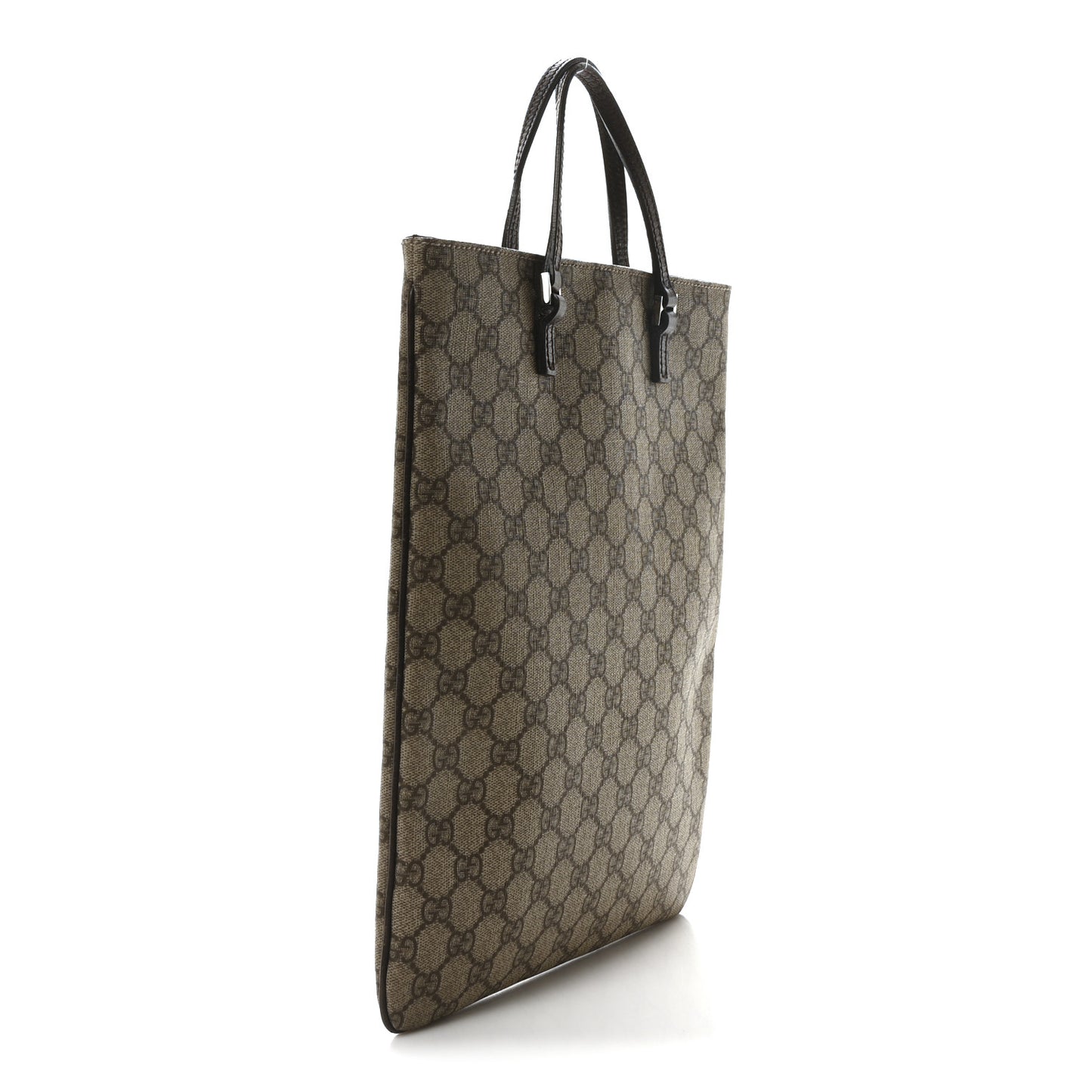 GG Plus Monogram Flat Vertical Tote Dark Brown