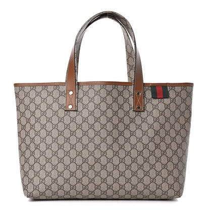 Gucci GG Plus Monogram Medium Signature Web Loop Tote Brown 1 of 17