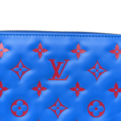 Louis Vuitton Lambskin Embossed Monogram Vuittamins Coussin PM Blue Red 7 of 10