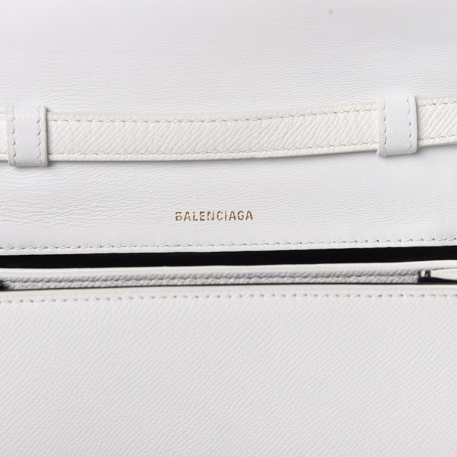 Balenciaga Grained Calfskin Logo Print Ville Day Bag XS White 7 of 10