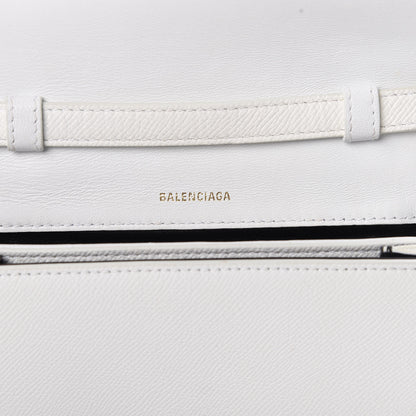 Balenciaga Grained Calfskin Logo Print Ville Day Bag XS White 7 of 10