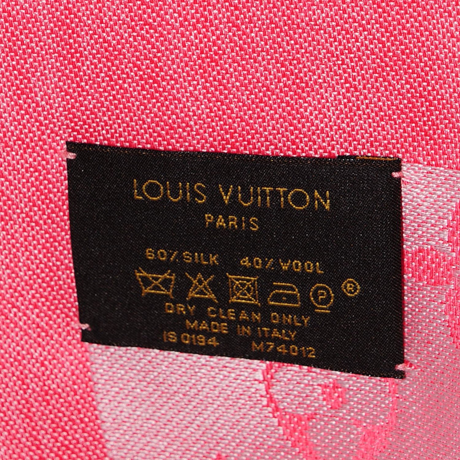 Louis Vuitton Silk Wool Monogram Denim Shawl Pivoine 5 of 5